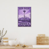 Space Needle - God Bless America Poster (Keuken)