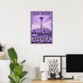 Space Needle - God Bless America Poster (Thuiskantoor)
