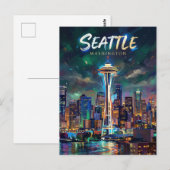 Space Needle VS Briefkaart (Voorkant / Achterkant)