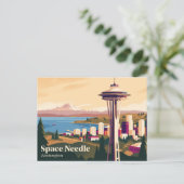 Space Needle Washington Briefkaart (Staand voorkant)