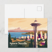 Space Needle Washington Briefkaart (Voorkant / Achterkant)