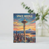 Space Needle Washington State Briefkaart (Staand voorkant)