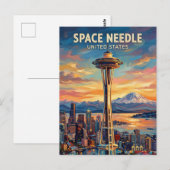 Space Needle Washington State Briefkaart (Voorkant / Achterkant)