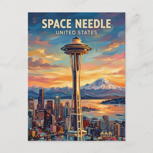 Space Needle Washington State Briefkaart (Voorkant)