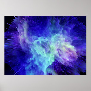 Space Neon Explosion #1 Poster