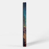 Space nevel blauw geel Alcohol inkt kunst iPhone Hoesje (Rechterkant)