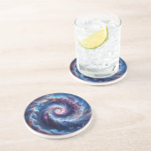 Space Nevel Nautilus Zandsteen Onderzetter (Zijkant)