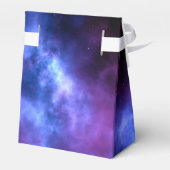 Space nevel paarse sterrenstelsel bruiloft bedankdoosjes (Achterkant)
