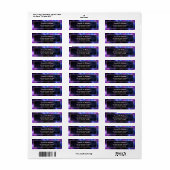 Space nevel paarse sterrenstelsel bruiloft etiket (Full Sheet)