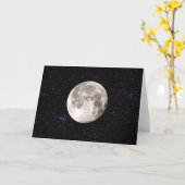 Space Night Sky Moon Kaart (Gele Bloem)