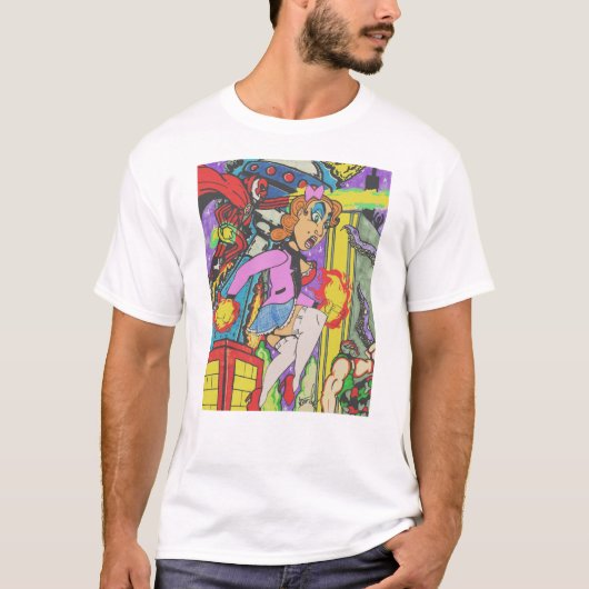Space Nõel gevechten T-shirt (Voorkant)