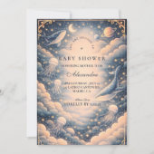 Space Ocean Whales Baby Shower Kaart (Voorkant)