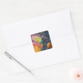 Space Octopi 2 Vierkante Sticker (Envelop)