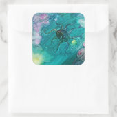 Space Octopi Vierkante Sticker (Tas)