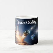 Space Oddity Kosmische Lanceerposter Koffiemok (Center)