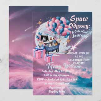 SPACE ODYSSEY: Hemelse reis / BABY SHOWER Kaart