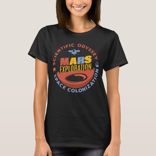 Space Odyssey & Mars Exploration Aliens T-shirt (Voorkant)