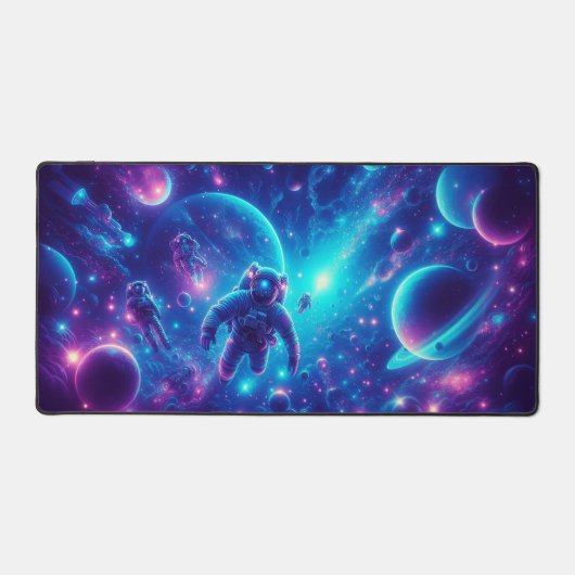 Space Odyssey Neon Blacklight Design, Workstation Bureaumat (Voorkant)