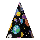 Space Odyssey: planetair patroon Feesthoedjes (Achterkant)