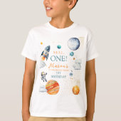 Space Odyssey Verjaardag eerste jongen T-shirt (Voorkant)