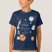 Space ONE 1st Birthday Rocket Kids T-shirt (Voorkant)