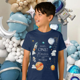 Space ONE 1st Birthday Rocket Kids T-shirt