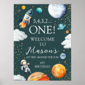 Space One Birthday Welcome Poster (Voorkant)