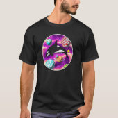 Space Orca Whale Psychedelic Cosmic Planets Fantas T-shirt (Voorkant)