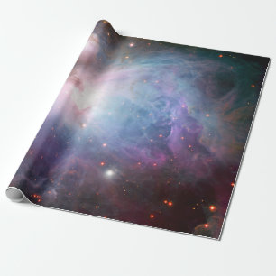 Space Orion Nebula Paarse Astronomie Cadeaupapier