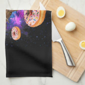 Space Otter Riding Dinosaur T-Rex Donuts Theedoek (Quarter Fold)