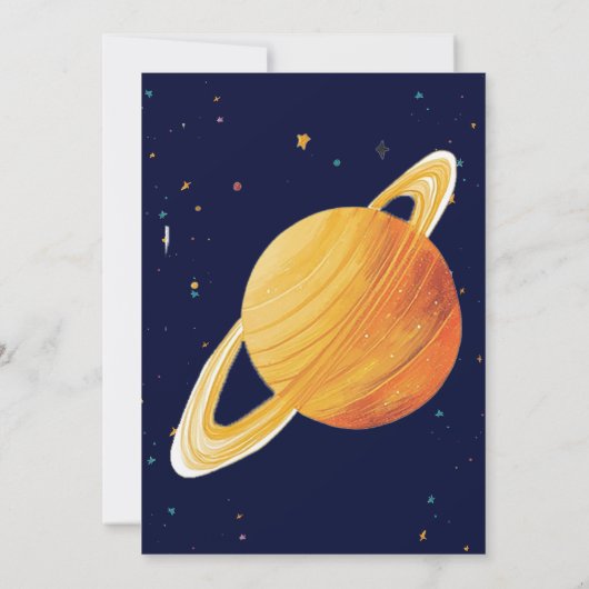 Space Outer Astronaut 2e verjaardag Bedankkaart (Achterkant)