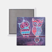 Space Owl Paar Magneet