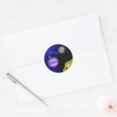 Space Painting-Sticker Ronde Sticker (Envelop)