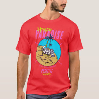 Space Paradise Zomer Retro Vibes T-shirt