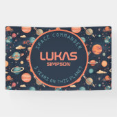  Space party banner - Voeg jouw tekst toe! (Horizontaal)