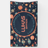  Space party banner - Voeg jouw tekst toe! (Verticaal)