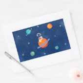 Space Party Collectie! Rechthoekige Sticker (Envelop)