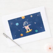 Space Party Collectie! Rechthoekige Sticker (Envelop)