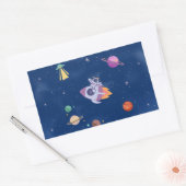 Space Party Collectie! Rechthoekige Sticker (Envelop)