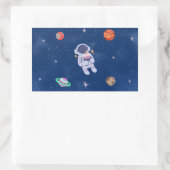 Space Party Collectie! Rechthoekige Sticker (Tas)