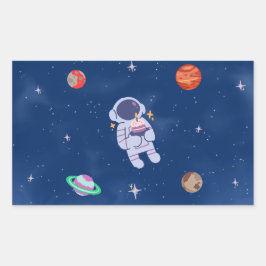 Space Party Collectie! Rechthoekige Sticker