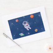 Space Party Collectie! Rechthoekige Sticker (Envelop)