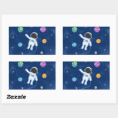 Space Party Collectie! Rechthoekige Sticker (Vel)