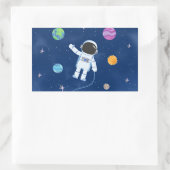 Space Party Collectie! Rechthoekige Sticker (Tas)