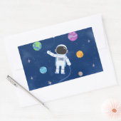 Space Party Collectie! Rechthoekige Sticker (Envelop)