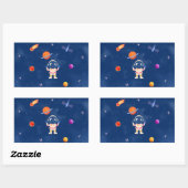 Space Party Collectie! Rechthoekige Sticker (Vel)