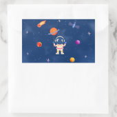 Space Party Collectie! Rechthoekige Sticker (Tas)