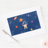 Space Party Collectie! Rechthoekige Sticker (Envelop)