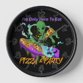 Space Party Dj Alien Eating Pizza (Voorkant)