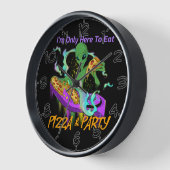 Space Party Dj Alien Eating Pizza (Hoek)